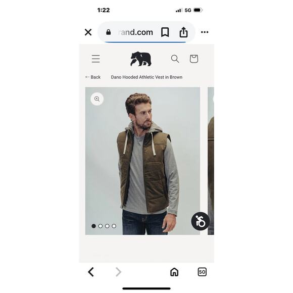 The NORMAL BRAND DANO Hooded Men's Vest, size Large, Green - Picture 14 of 14